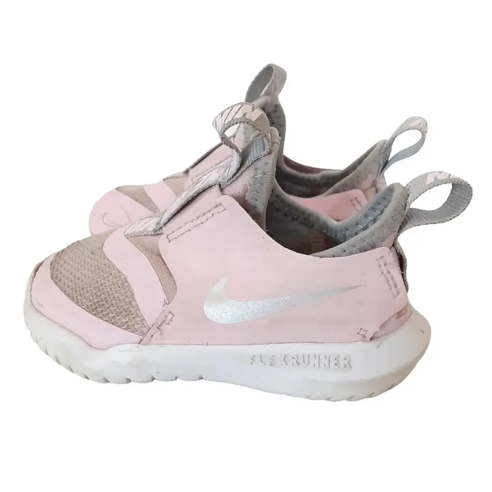 Nike Flex Runner Girls 5C Pink Mesh Running Shoes Pink Sneakers AT4665-609